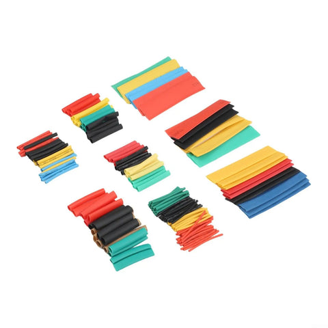 Massive 164 Piece Heat Shrink Tubing Kit With Polyolefin Wire Sleeves Electric Insulation In 5 Vibrant Colors Perfect For All Your Wiring Repairs And Diy Electrical Projects To Keep Your Connections Safe And Secure. Assorted sizes shown