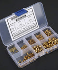 650-Piece Brass Eyelets And Rivets Buttonhole Kit For Shoes, Hats, Shirts, Belts, Backpacks, And Jackets, Hollow Metal Fasteners