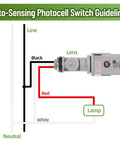Two Pack Dusk To Dawn And Day Night Sensor wiring diagram showing setup for outdoor lighting