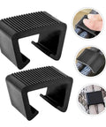 Close-up of black clips from Eight Piece Outdoor Furniture Clips Set For Rattan Chairs And Sofas Easy Install No Slip Grip