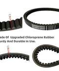 Go Kart Drive Belt For 30 Series Torque Converter Replaces Manco 5959 285B 286B 286U with measurements and rubber texture