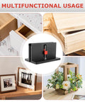 Two Pack Right Angle Spline Jig Set Built Tough For Box Joints And Adjustable Corner Dovetail Jig On Table Saws And Router Tables Strengthen Miter Joints And Add Custom Flair For Picture Frames And Small Boxes Durable Aluminum Black Finish with woodworking examples and home décor applications
