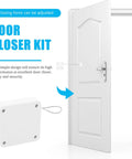 Automatic Rope Spring Door Closer For Bedroom And Home Use No Drill No Punch Install Quiet Self Closing With Nail Free Setup