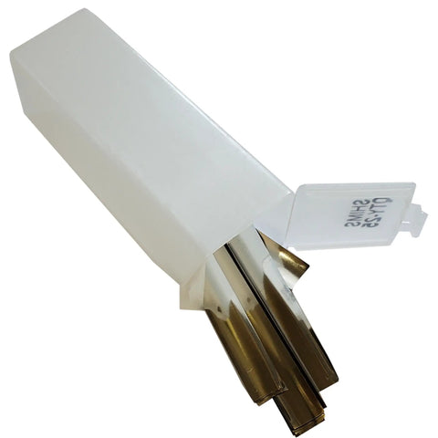 Top Notch Green Stainless Steel Lab Shim Set LSM0V25 Pack Of 25 For Precision Alignment, visible in a white box