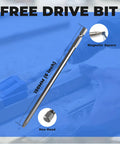 Blue Coated Pocket Hole Screws Kit In Five Sizes Includes 320 Pcs with free 150 mm drive bit shown with magnetic square