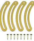 All Brass Shelf Support Hinges 60mm Golden Lid Support Bracket Set For Jewelry Box Cabinet Cupboard And Storage Shelves Durable Brass Construction For Smooth Lid Action Easy Install Solid Build No Fuss Storage Organization, set of four brass hinges with screws.