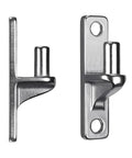Bully Proof Stainless Steel Gate Hinges 2 Pack Wall Mount Barn Hardware For Outdoor Livestock Fencing And Driveway Walls, silver finish.