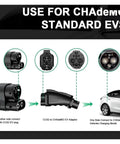 Top Shelf Heavy Duty Ccs2 To Chademo Adapter For Blazing 250A DC EV Charging Supplies, showing connection types and usage.