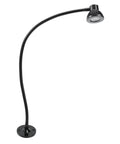 Flexible 24 Inch Gooseneck LED Work Light Button Switch For Lathe Milling Machines Built Tough For The Daily Grind Industrial Bench Lamp, black flexible neck.