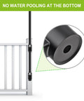 Go-To Heavy Duty Deck Rail Umbrella Holder for 1 to 2 Inch Poles shown attached to railing, close-up of flat mount design.