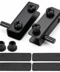Heavy Duty Glass Door Hinge Sets With Rust Resistant Heavy Gauge Iron, smooth pivot hardware for cabinets and shelves.