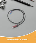 Gas Furnace Flame Sensor Probe Two Pack With Wiring Harness Replacement Part For Boiler High Sensitivity Detection Durable Plastic Sensor With Protective Case For Easy Installation And Reliable Operation, close-up with wiring harness