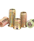 Built To Last Durable Threaded Insert Nuts For Wood With Hex Drive M5x10mm Set Of 20, Zinc Plated Carbon Steel Wood Fasteners For Furniture
