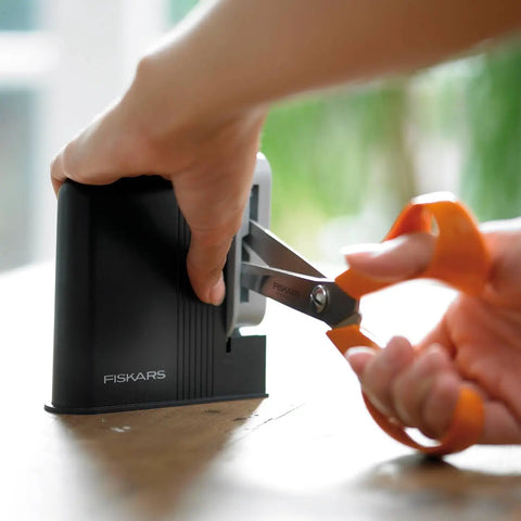 Using Clip Sharp Scissors Sharpener For All Scissors, Quick No Fuss Sharpening, Easy Care Synthetic, Left Or Right Hand Use