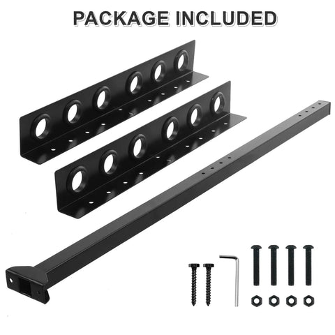 Heavy Duty Shovel Holder For Truck And Trailer, 6 Tool Holes, Rubber Grommets And Mounting Hardware Package Included