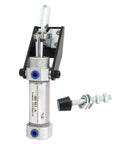 Heavy Duty Pneumatic Hold Down Clamp For Woodworking And Shop Gear Rock Solid Air Powered Clamping Fixture, metallic construction with mounting bracket.