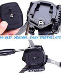 2 Pack 35mm Quick Release Plate For Tripod Mount Adapter With QR Camera Mounting Ball Head Parts Replacement For Quantaray Slik Walmart Sunpak 5800D 7000TM 6400UT 8001UT MX1000, black