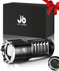 Ultra Bright LED Flashlight With 100000 Lumens Rechargeable 10800mAh Battery Zoomable Focus in gift box with power display