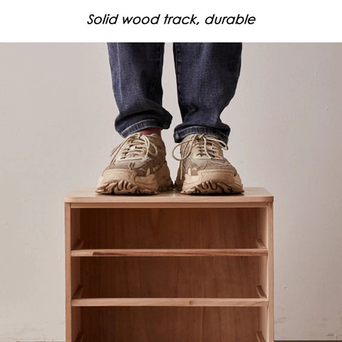 Person standing on Lockable Wooden Desktop File Cabinet With Multi Tier Drawers For Home Office Space Saving Desk Organizer