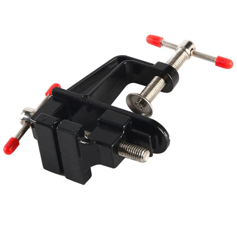 Compact Mini Vise Clamp With A Rock Solid Hold For Woodworking Carving And Jewelry Diy Tasks Dead Simple Table Clip Mount Black Finish.