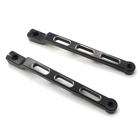 Extended 9.84 Inch Heel Toe Shifter Lever Fits Harley FL Softail 1986 And Up Touring Road Glide Electra Glide Road King And 2008 And Up Trike, black aluminum