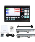 Top Shelf Two Axis Digital Readout DRO Kit With Huge LCD Panel including scales and accessories for mill and lathe use.
