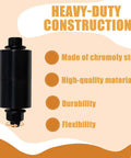 Dzus fastener dimpling die tool, black metal, side view.