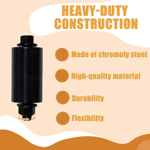 Dzus fastener dimpling die tool, black metal, side view.