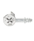 Heavy Duty Self Tapping Furniture Cabinet Connector Kit Featuring Zinc Plated Cam Locks And Precision Steel Dowels close-up of a zinc-plated cam lock
