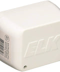 Side view of TRG1640 AC Transformer 16.5 VAC 45 VA with auto resetting PTC fuse, UL listed, white finish, compact for DIY installs.