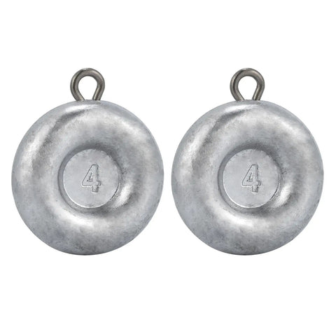 Five Pack Coin Sinkers Fishing Weights Disc Weights No Roll Lead Weights For Freshwater And Saltwater Fishing 4oz Each