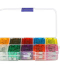 Auto Fuses Kit With 200 Pieces Standard Blade Fuses For Cars Trucks RVs And Motor Homes, assorted fuse colors in case