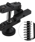 Spring Loaded Knurling Tool Holder for Mini Lathe Adjustable Linear Knurl Tool with CR15 Wheel Clamp Type, close-up of spring detail.