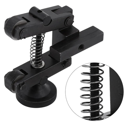 Spring Loaded Knurling Tool Holder for Mini Lathe Adjustable Linear Knurl Tool with CR15 Wheel Clamp Type, close-up of spring detail.