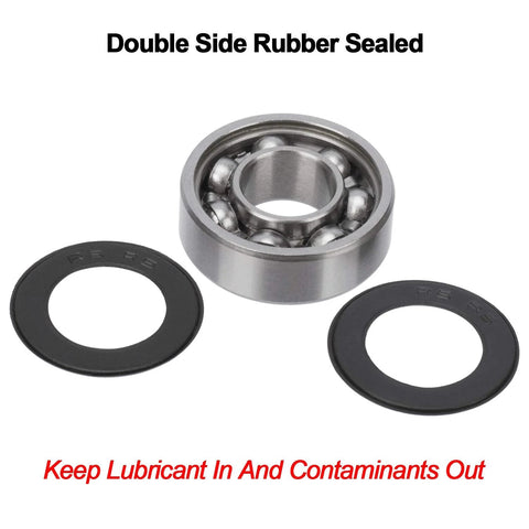 ANCIRS 608-2RS ball bearing with double rubber seals, 8x22x7 mm for skateboard/inline skate