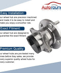Rear Wheel Bearing And Hub Assembly For 2007 2016 Mazda CX-9 FWD With 5 Lug And ABS, 140mm Flange Diameter, close-up view