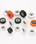 U Groove Ball Bearing Roller Wheels 6x22x7mm Nylon Guide Wheel For Sliding Doors And Windows, Heavy Duty Stainless Steel Track Wheel, White 4 Pack Set, assorted colors