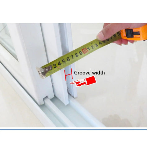 Measuring groove width for Heavy Duty Plastic Steel Sliding Door And Window Rollers Featuring Thickened Double Groove Bearings.