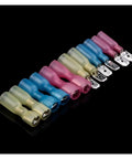 Check Out This Awesome 100Pc Set Of Quick Spade Heat Shrink Connectors With Durable Insulated Terminals In Hot Red Yellow And Blue Colors For Easy Crimping On Any Electrical Wire Job Today. Assorted heat shrink spade connectors, insulated, crimp-on