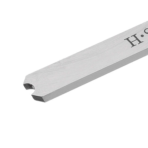 Pro Grade 4Pc Wood Bead Turning Tool Set Featuring Sharp High Speed Steel Lathe Chisels For Nailing Sweet 3Mm 6Mm 8Mm 10Mm Rounds And Gnarly Convex Leg Shapes Without Any Sweat Or Fuss, close-up of HSS chisel tip.