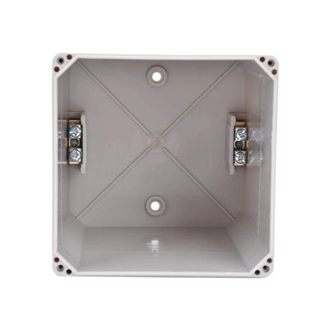 Interior view of 3 Position Latching Changeover Selector Switch Box 63A 440V with visible terminal layout.