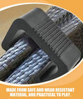 Close-up of Outdoor Patio Wicker Furniture Clips Set For Rattan Sofas, Sectional Fasteners And Connectors, securing wicker material.