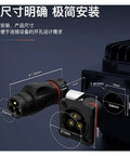 Top Shelf 3 Pin Snap On Aviation Welding Plug Socket For Heavy Duty Industrial Use With Metal Durable Form Wear And Reliable 35A Power Supply Connection That Holds Up Under Tough Job Site Conditions detailed view showing dimensions of the plug and socket.