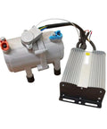 Slap On That Cool With This Direct Fit 12V Electric Air Conditioning Compressor For Cars Trucks And Motorhomes That Drops Scorching Cabin Temps In Short Order, showing compressor unit and controller.