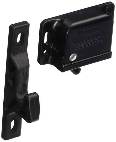 Southco C3-805 plastic concealed push-to-close latch with side-mount plate, black
