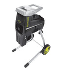 Corded Wood Chipper Shredder For Yard Cleanup With Collection Bag 1.7 Inch Cutting Capacity And 15 Amp Electric Motor in black