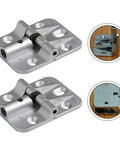 Heavy Duty Zinc Alloy Door Hinges Delivered With A Smooth Operator Feel Tough As Nails Build Precision Guide Rails And Total Silence For Any Home Makeover Project, showing two zinc alloy hinges.