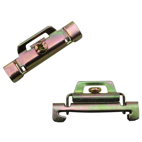 12 Pack Iron Galvanized DIN Rail Terminal Blocks With Screw Clamp End Stoppers For 35mm Wide Rail Zinc Finish Durable Cold Rolled Steel Easy