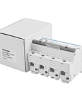 DC 4 Pole Photovoltaic Miniature Circuit Breaker 80A 1000V DC Type D next to packaging box