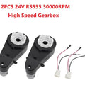 High Speed 24V 30000RPM Gearbox For Electric Cars Replacement Motor Gearbox For Ride On Toys Two Pack 2 Pcs
